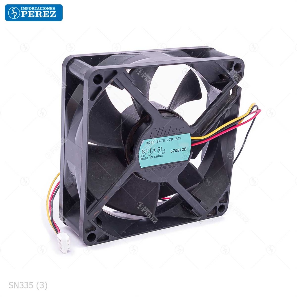 Ventilador (Fan Motor) 24v/0.13A - D08K-24TU 27B - SEMI-NUEVO [Original - Konica Minolta]