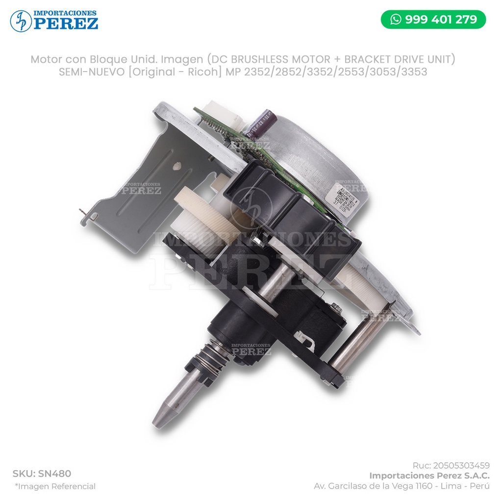Motor con Bloque Unid. Imagen (DC BRUSHLESS MOTOR + BRACKET DRIVE UNIT) - SEMI-NUEVO [Original - Ricoh]