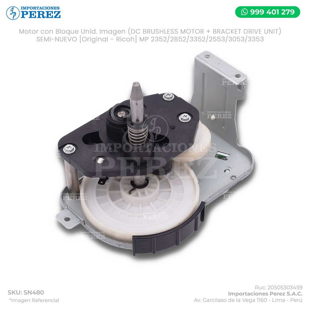 Motor con Bloque Unid. Imagen (DC BRUSHLESS MOTOR + BRACKET DRIVE UNIT) - SEMI-NUEVO [Original - Ricoh]