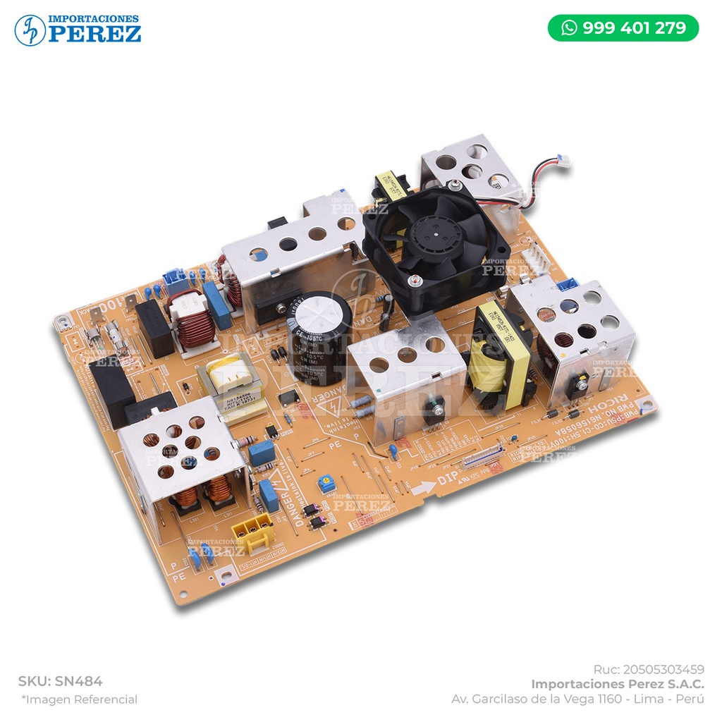 Fuente Poder 110v (POWER SUPPLY UNIT:263.4W) - SEMI-NUEVO [Original - Ricoh]