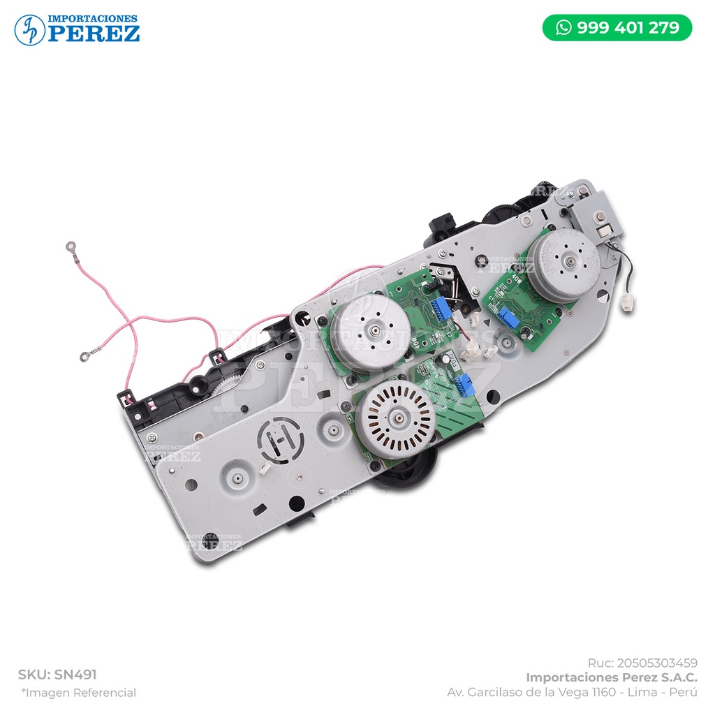 Bloque Piñones Completo con 03 Motores (Caja Negra) (MAIN DRIVE ASSY) - SEMI-NUEVO [Original - Konica Minolta]