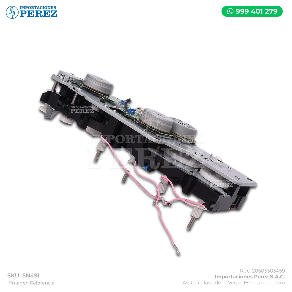 Bloque Piñones Completo con 03 Motores (Caja Negra) (MAIN DRIVE ASSY) - SEMI-NUEVO [Original - Konica Minolta]