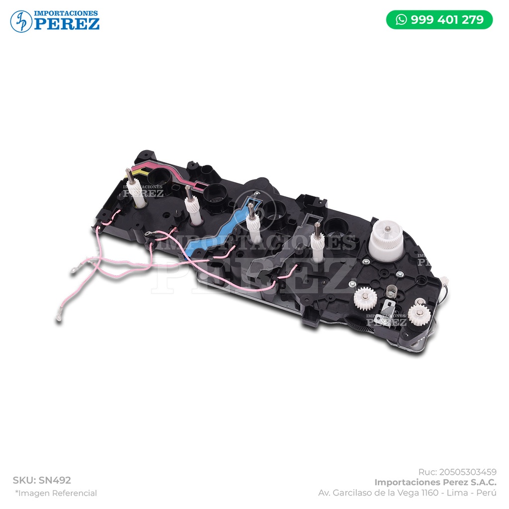 Bloque Piñones SIN MOTOR (Caja Negra) (MAIN DRIVE ASSY) - SEMI-NUEVO [Original - Konica Minolta]