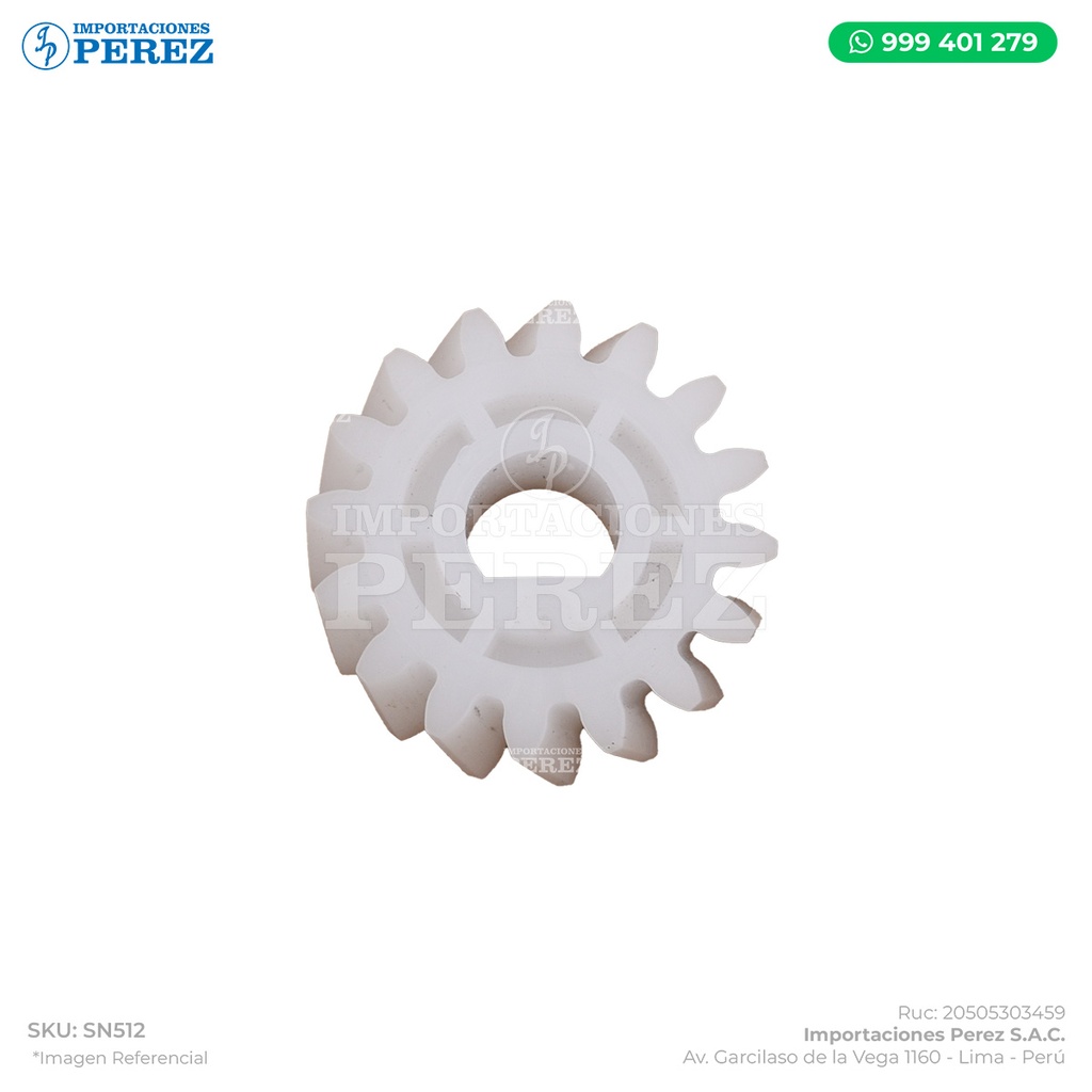 Gear 16T (Acople c/Inversor - Encima del Fusor)  - SEMI-NUEVO [Original - Konica Minolta]