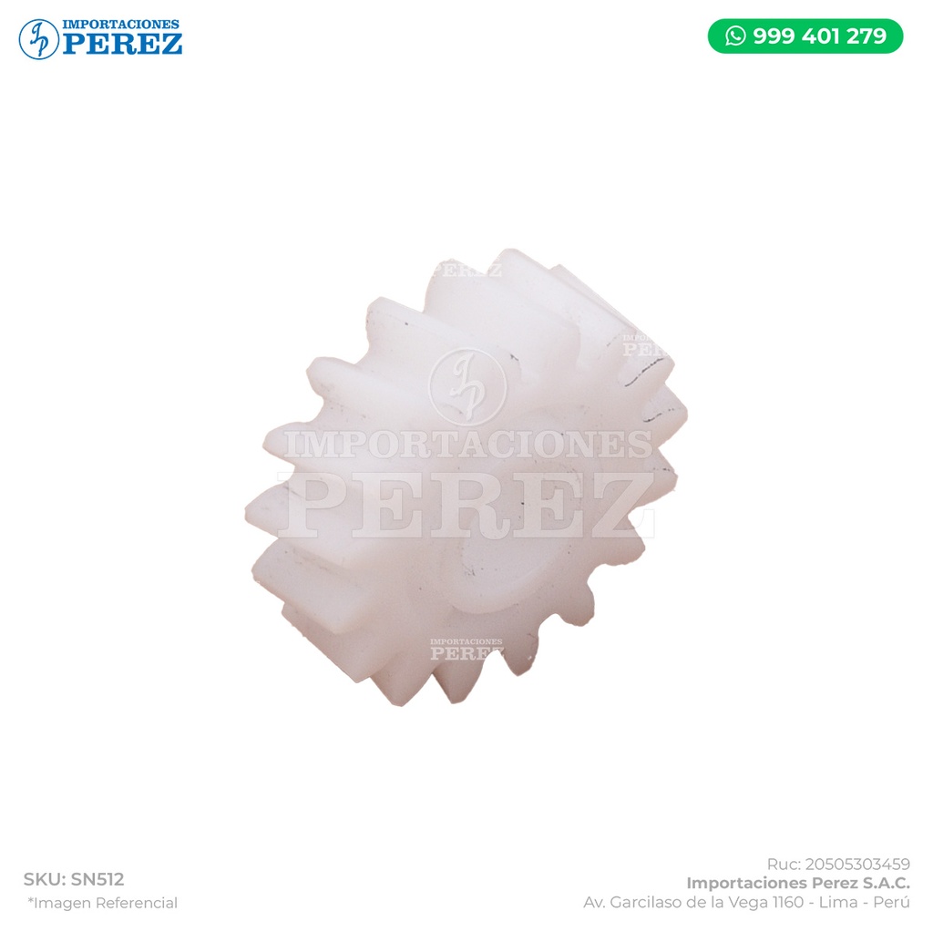 Gear 16T (Acople c/Inversor - Encima del Fusor)  - SEMI-NUEVO [Original - Konica Minolta]