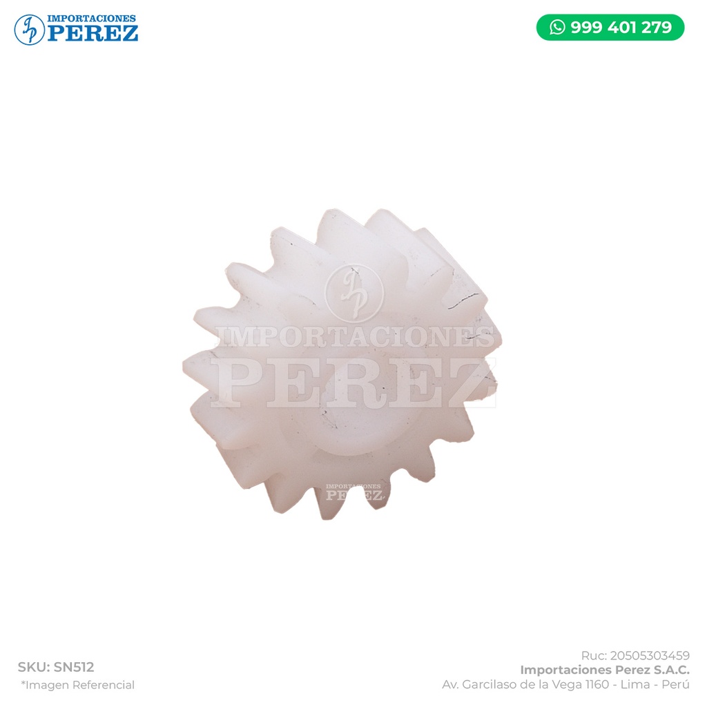 Gear 16T (Acople c/Inversor - Encima del Fusor)  - SEMI-NUEVO [Original - Konica Minolta]