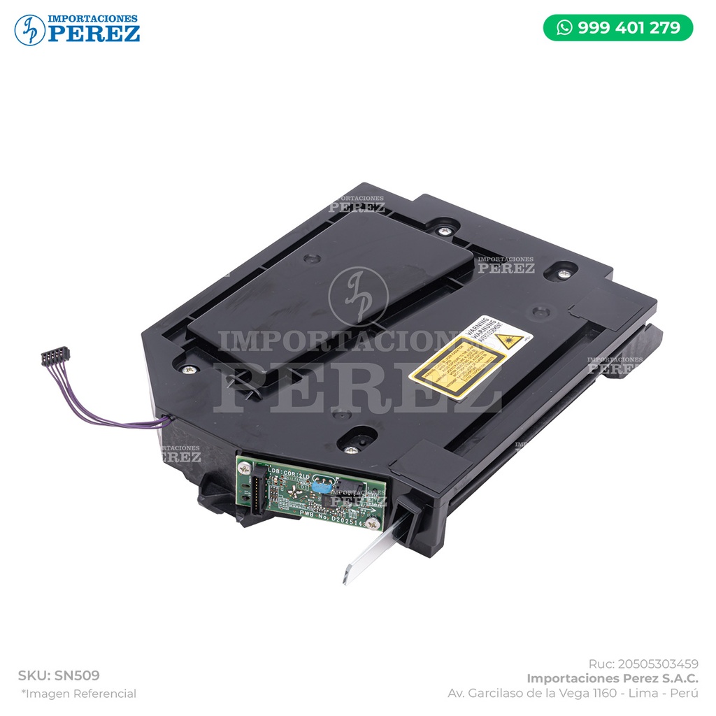 Unidad Laser (OPTICAL WRITING UNIT:ASSY - LASER UNIT) - SEMI-NUEVO [Original - Ricoh]
