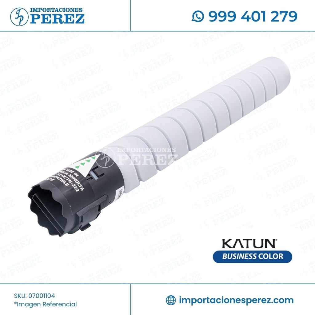 Toner Cartucho Black Konica Minolta [Katun Business Color] (Tn321K/322K) (544g)