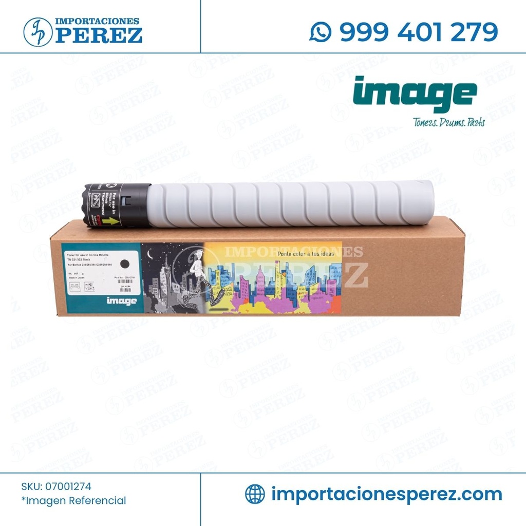 Toner Cartucho Black Konica Minolta [Image] (547g) (Tn321K) 