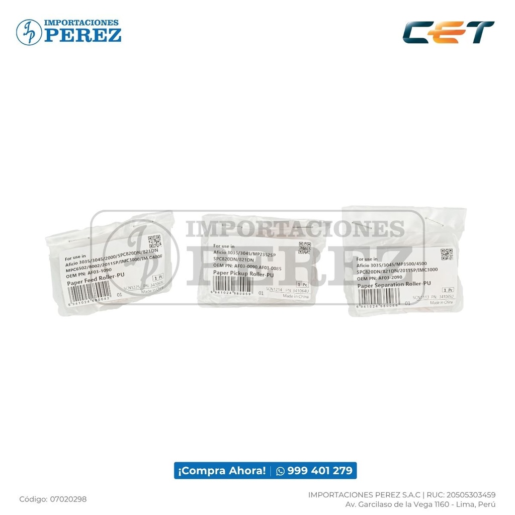 Rueda Bandeja Kitx03 Pickup/Feed/Separation Roller [Cet]