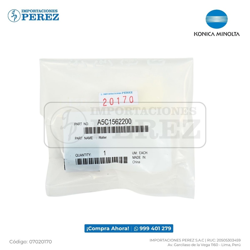 Rueda [Konica Minolta - Original] (Bandeja - Pickup/Feed/Separation) 