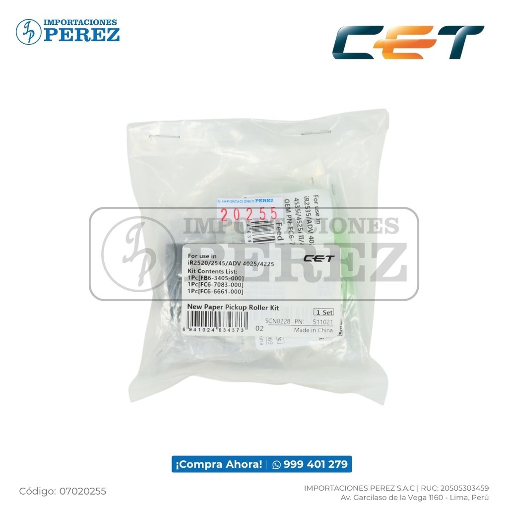 Rueda Bandeja (Kitx03) Pickup/Feed/Separation Roller [Cet]