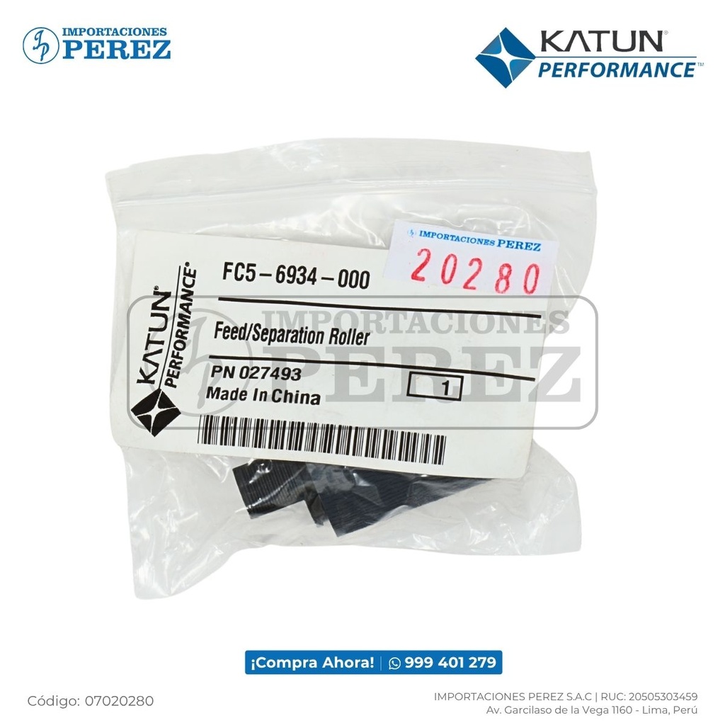 Rueda Bandeja Separation Roller [Katun Performance]