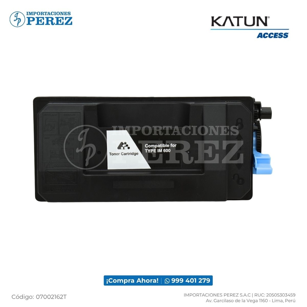 Toner Cartucho Ricoh [Katun Access] (690g) Type IM600 