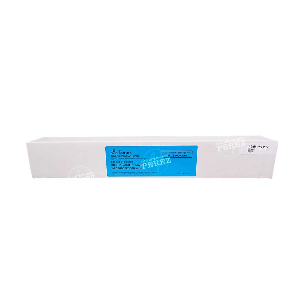 Toner Cartucho [Intercopy] Cyan (350g) (ImC3500) 