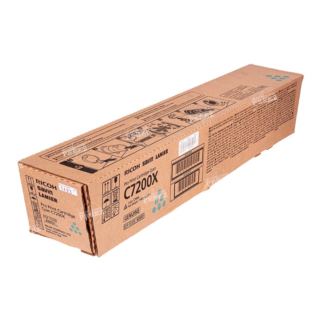 Toner Cartucho Cyan 1482g [Original - Ricoh] (Solo Modelos Gráficos)