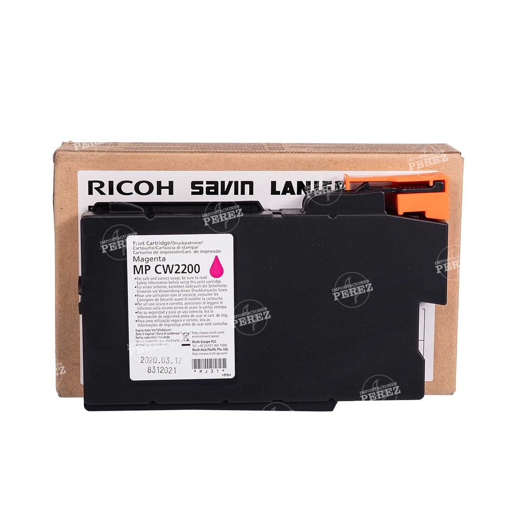 Tinta Cartucho Magenta 110/220v Type CW2200 -g [Original - Ricoh]