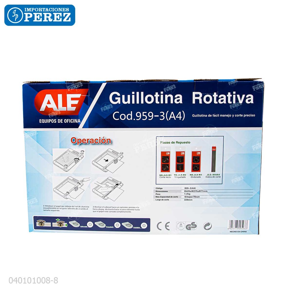 Guillotina Rotativa A4 [Ale] (Capacidad 15 hojas 70g)