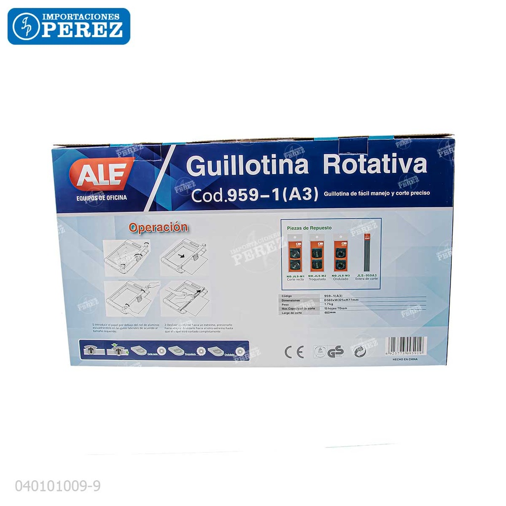 Guillotina Rotativa A3 [Ale] (Capacidad 15 hojas 70g)