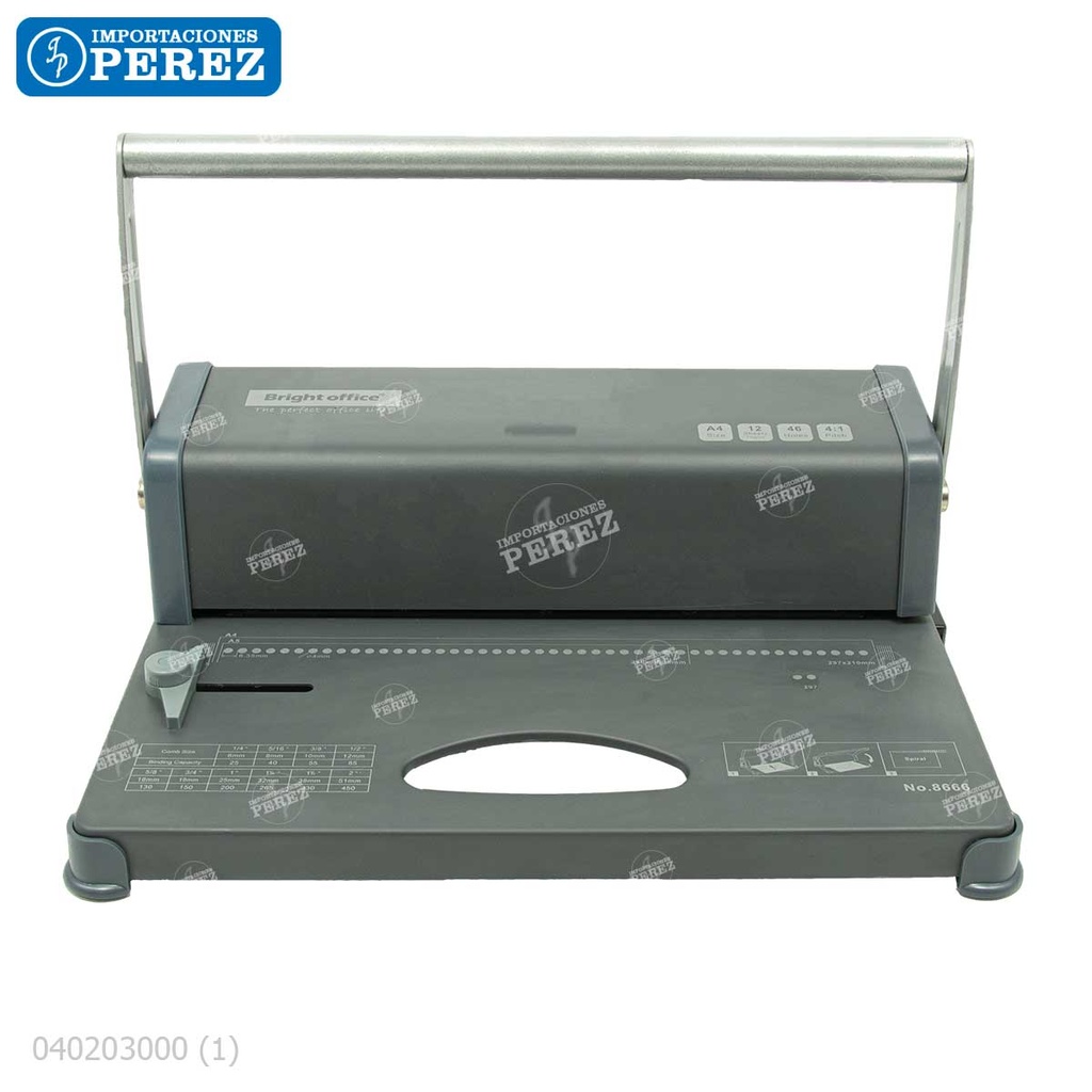 Espiraladora A4 Metálico S12 [8666] 12 hojas Bright Office S12 [8666]