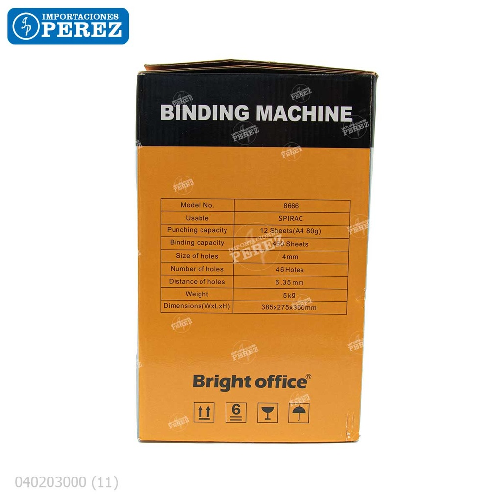 Espiraladora A4 Metálico S12 [8666] 12 hojas Bright Office S12 [8666]