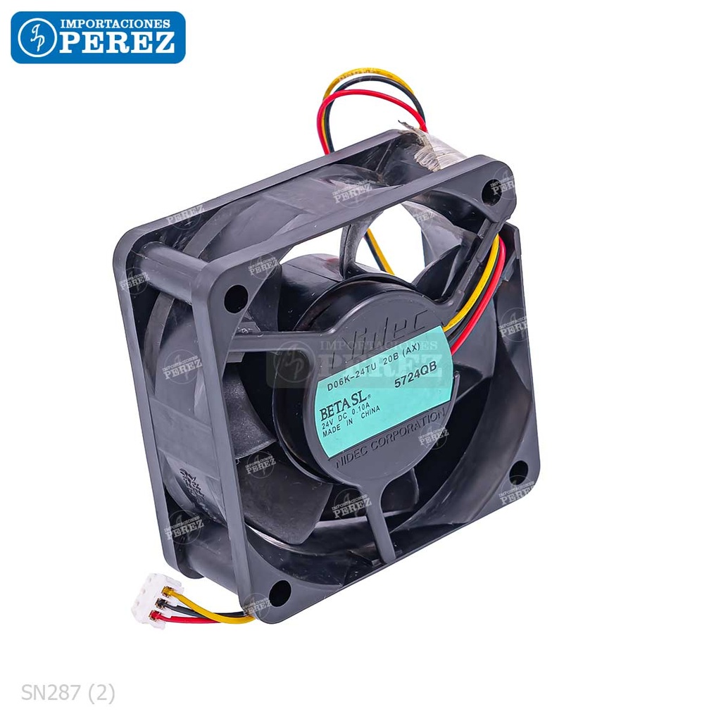 Ventilador/Fan Motor 24v/0.10A - D06K-24YU 20B de Fuente Poder (DCPU) - SEMI-NUEVO [Original - Konica Minolta]