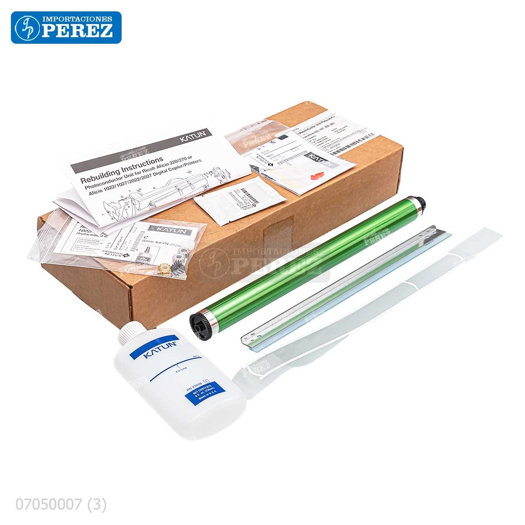 Kit Imagen Kitx07 Contiene: 01 Cilindro + 01 Cuchilla Limpieza + 02 Instructivos + 01 Sello Revelado + 01 Paño Limpieza + 01 Kit Engranajes [Katun Perfomance]