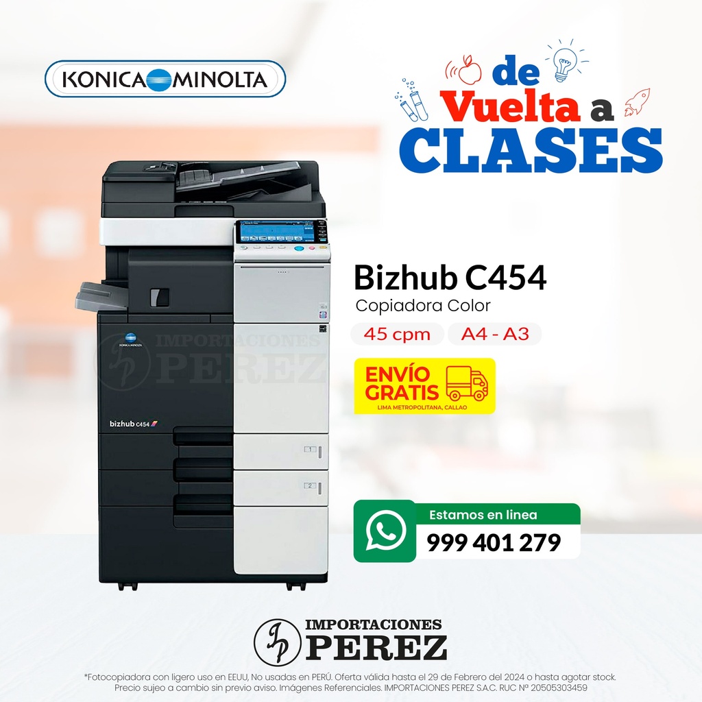 Fotocopiadora Konica Minolta Bizhub C454