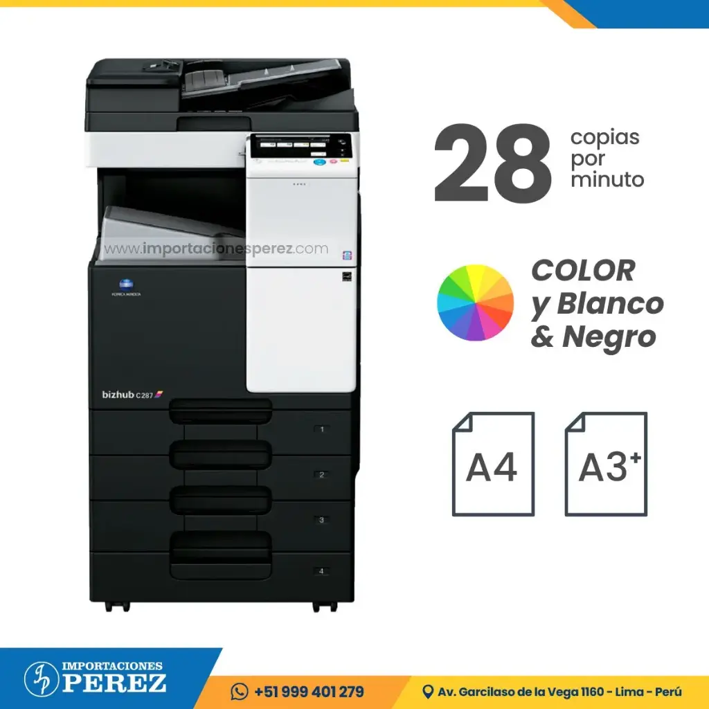 Fotocopiadora Konica Minolta Bizhub C287