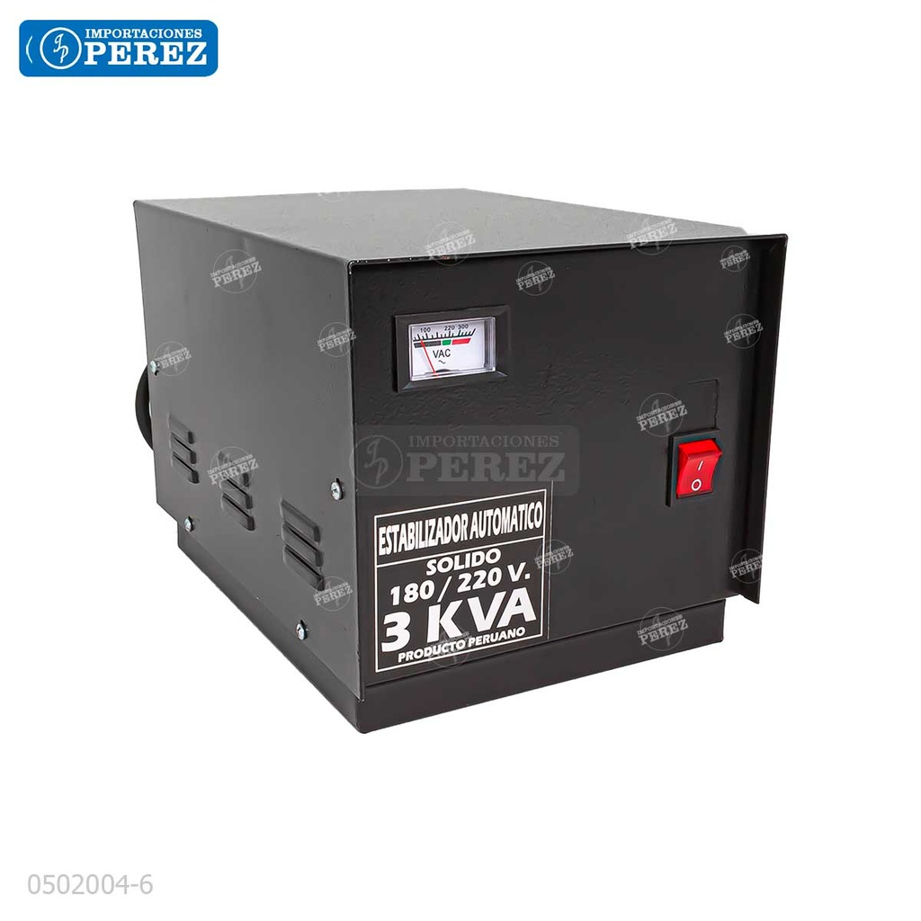 Estabilizador 3000w Nacional [Erfox] - (220v a 220v) Carcasa Negra ***garantía de 03 meses***