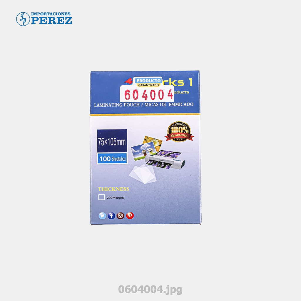 Mica Enmicado DNI Antiguo 75x105 - 200mic (Caja x 100unds)