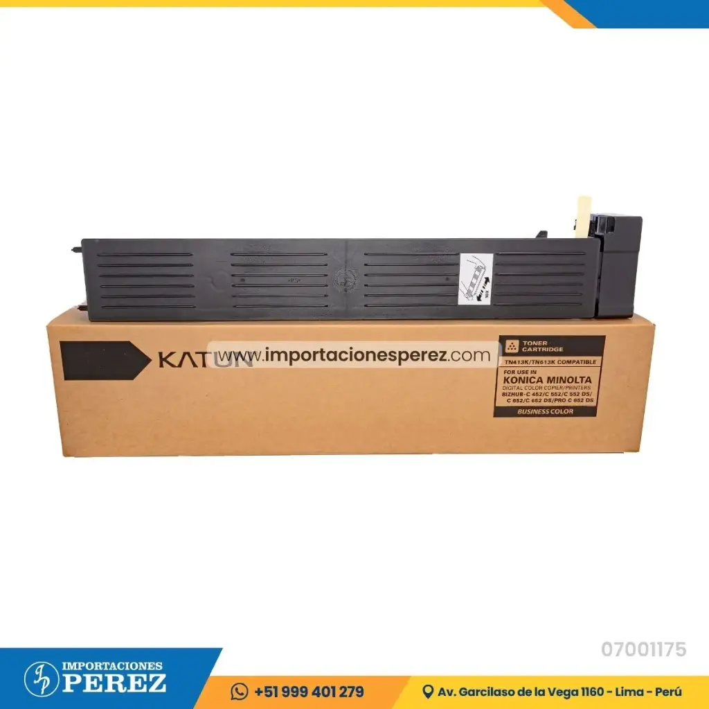 Toner Cartucho Black Konica Minolta [Katun Business Color] (900g) (TN413K/613K/618K) 