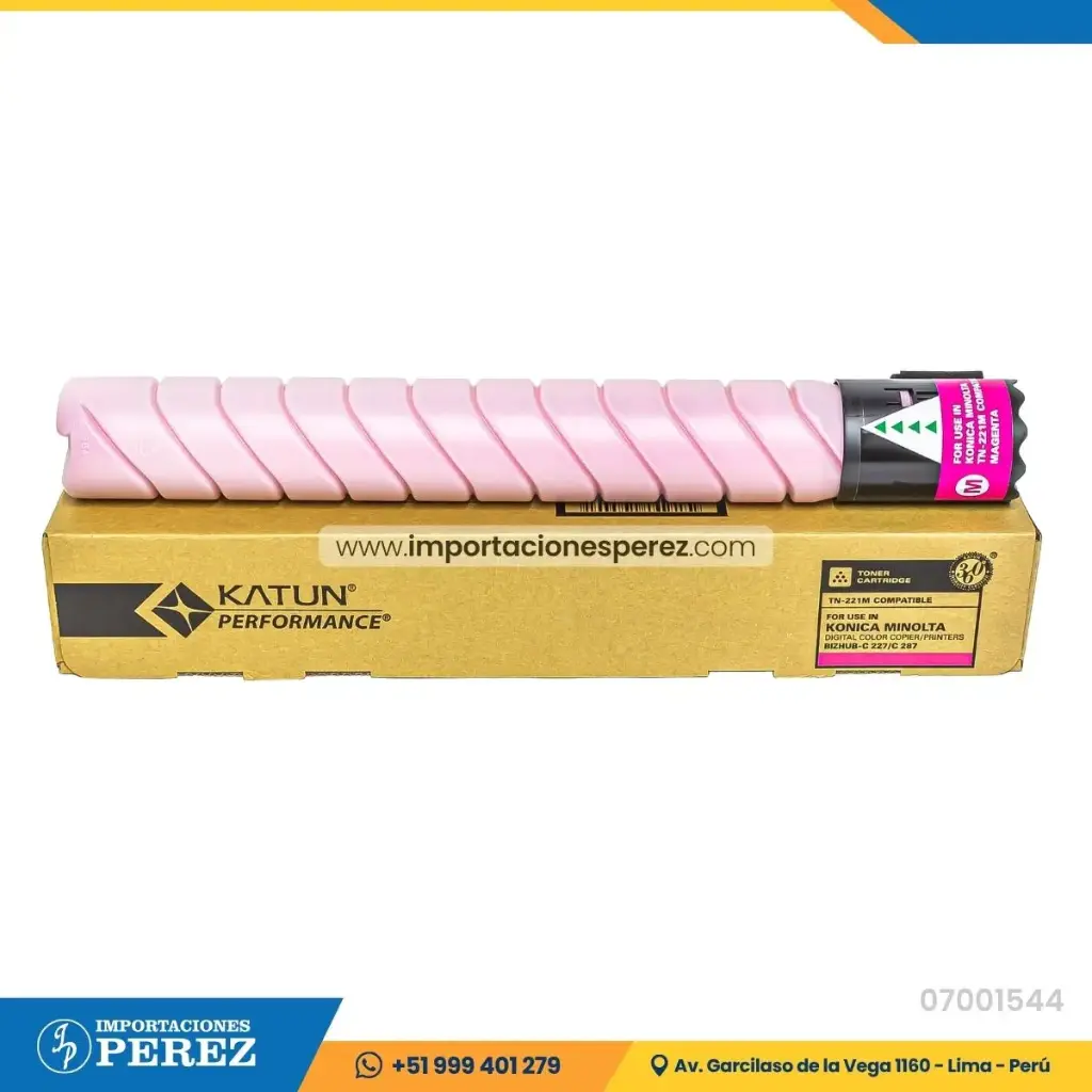Toner Cartucho Magenta Konica Minolta [Katun Performance] TN221M 509g 