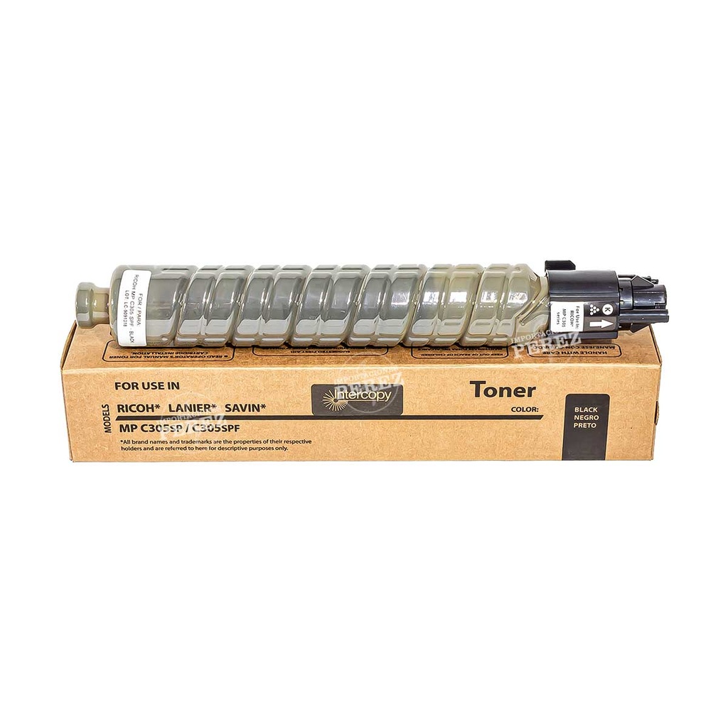 Toner Cartucho Black Ricoh [Intercopy] (224g) (MpC305SP) 