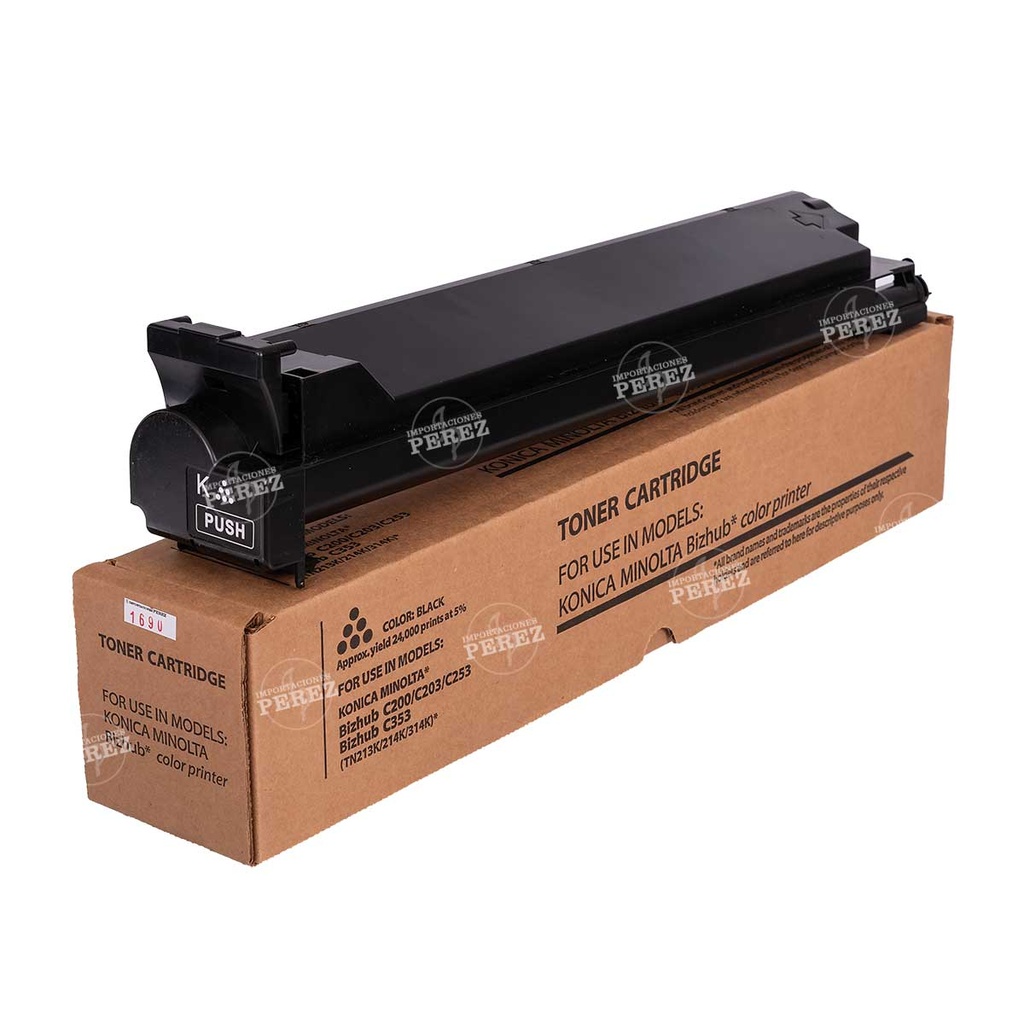 Toner Cartucho Black Konica Minolta [Intercopy] (364g) (Tn314K/213K/214K) 