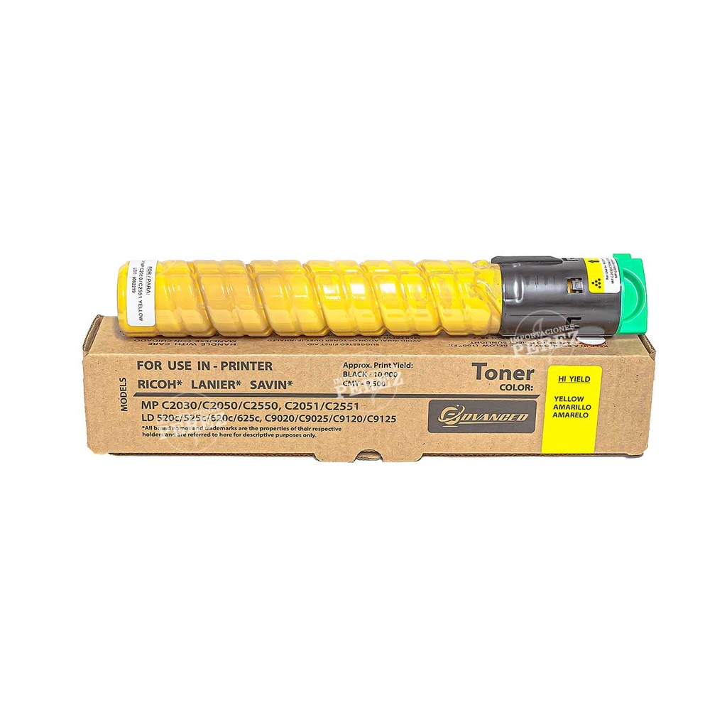 Toner Cartucho Yellow Ricoh [Intercopy] (148g) 