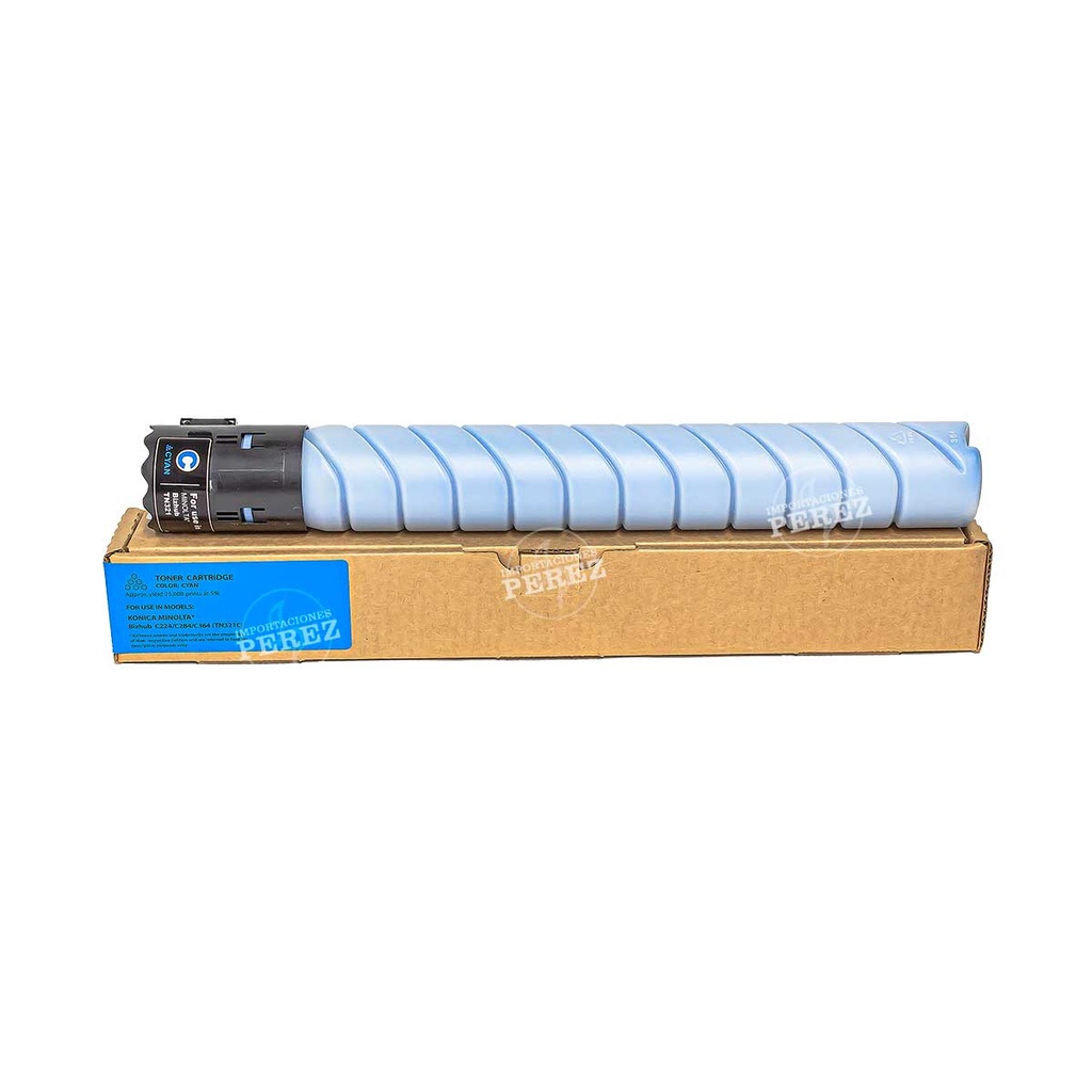 Toner Cartucho Cyan Konica Minolta TN321C/TN220C 514g [Intercopy]