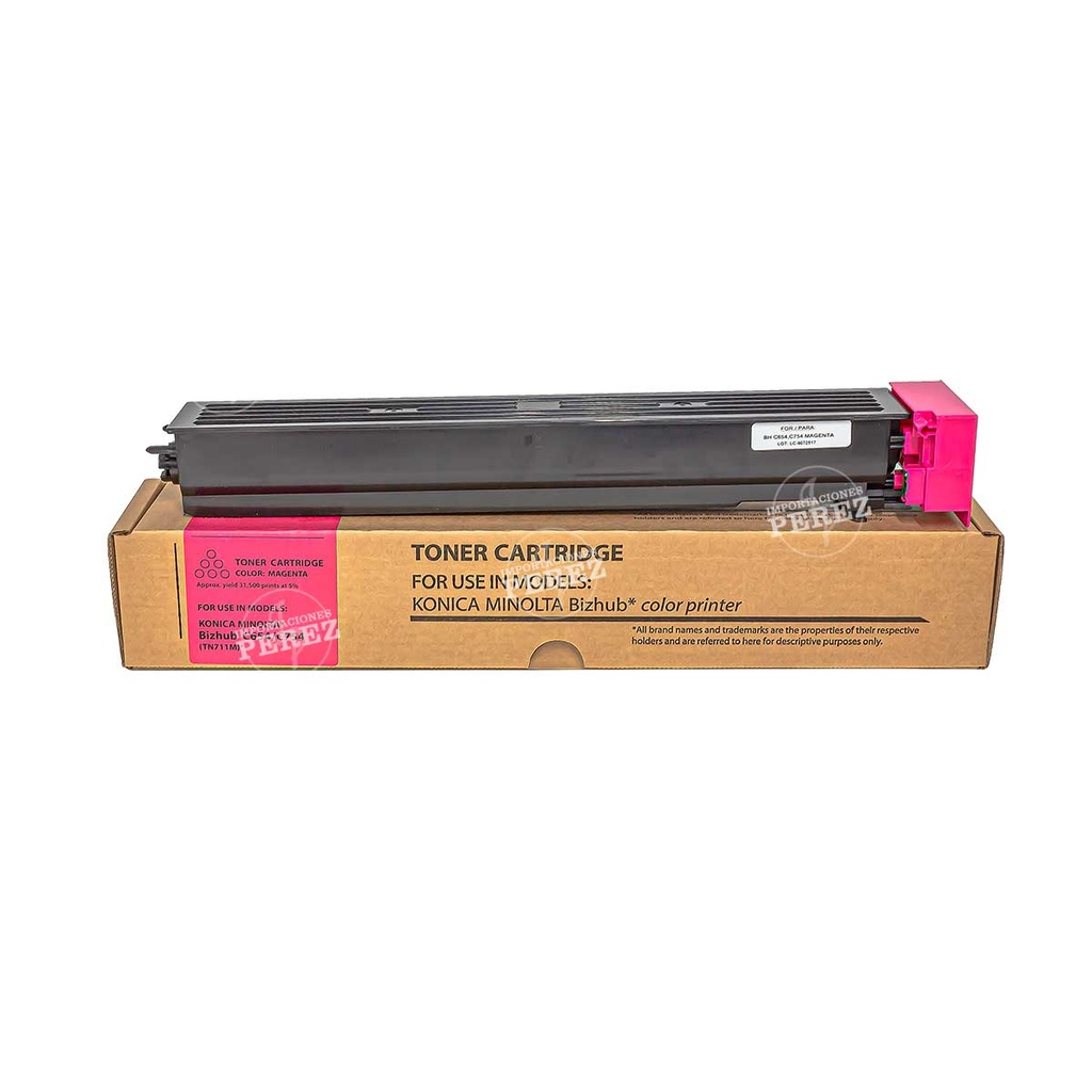 Toner Cartucho Magenta Konica Minolta [Intercopy] Tn711M 535g 