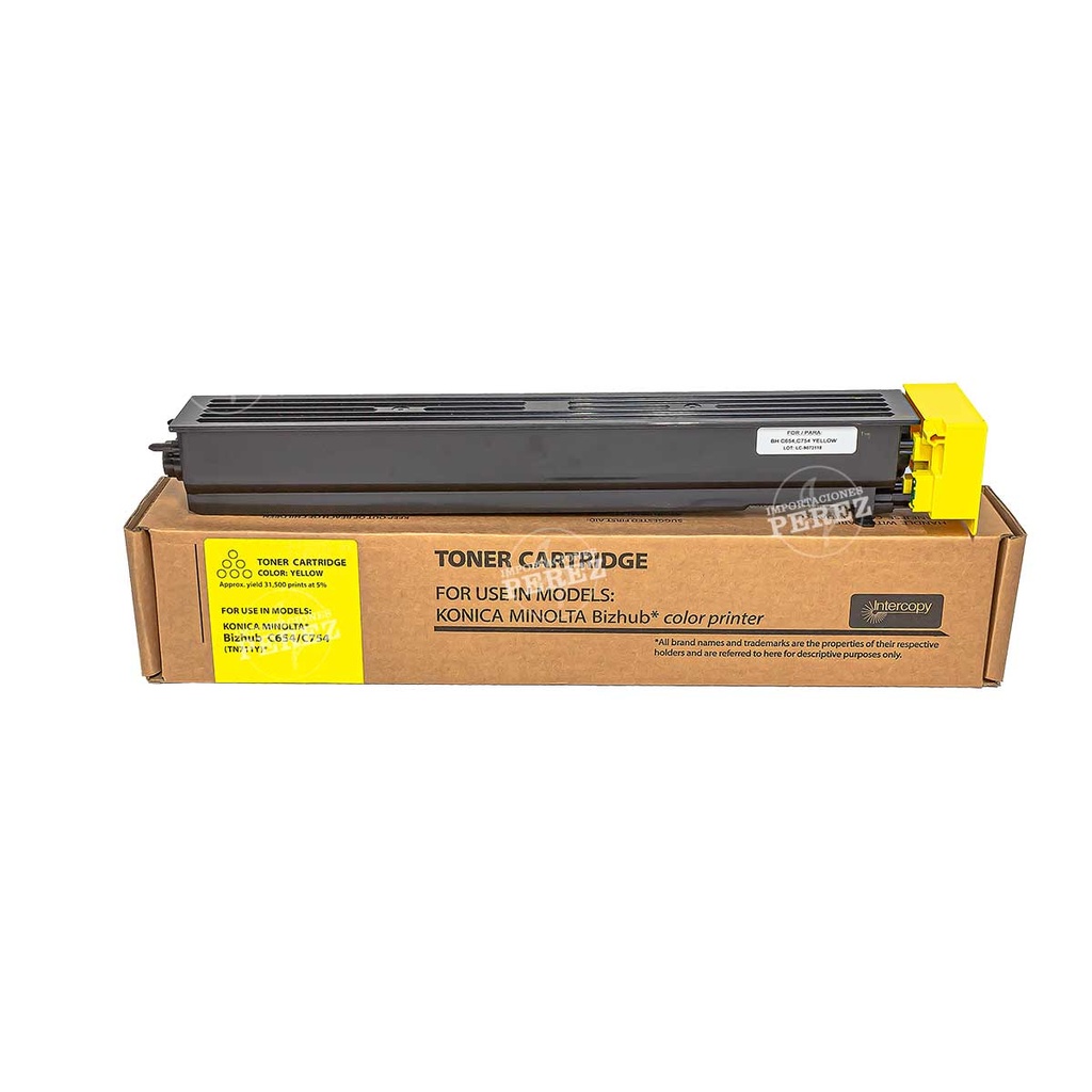 Toner Cartucho Yellow Konica Minolta [Intercopy] Tn711Y 535g 
