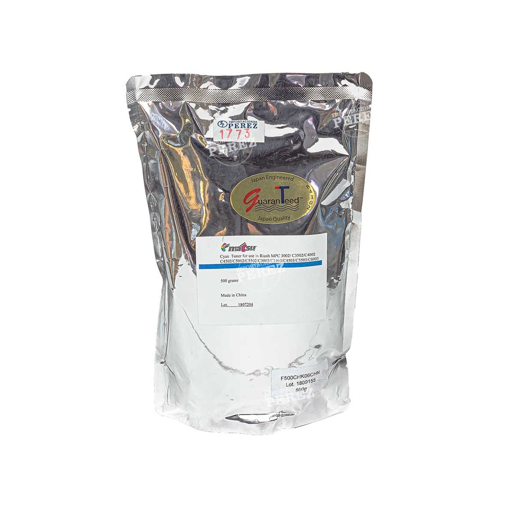 Toner Recarga Cyan Ricoh [Matsu] Bolsa/500g 