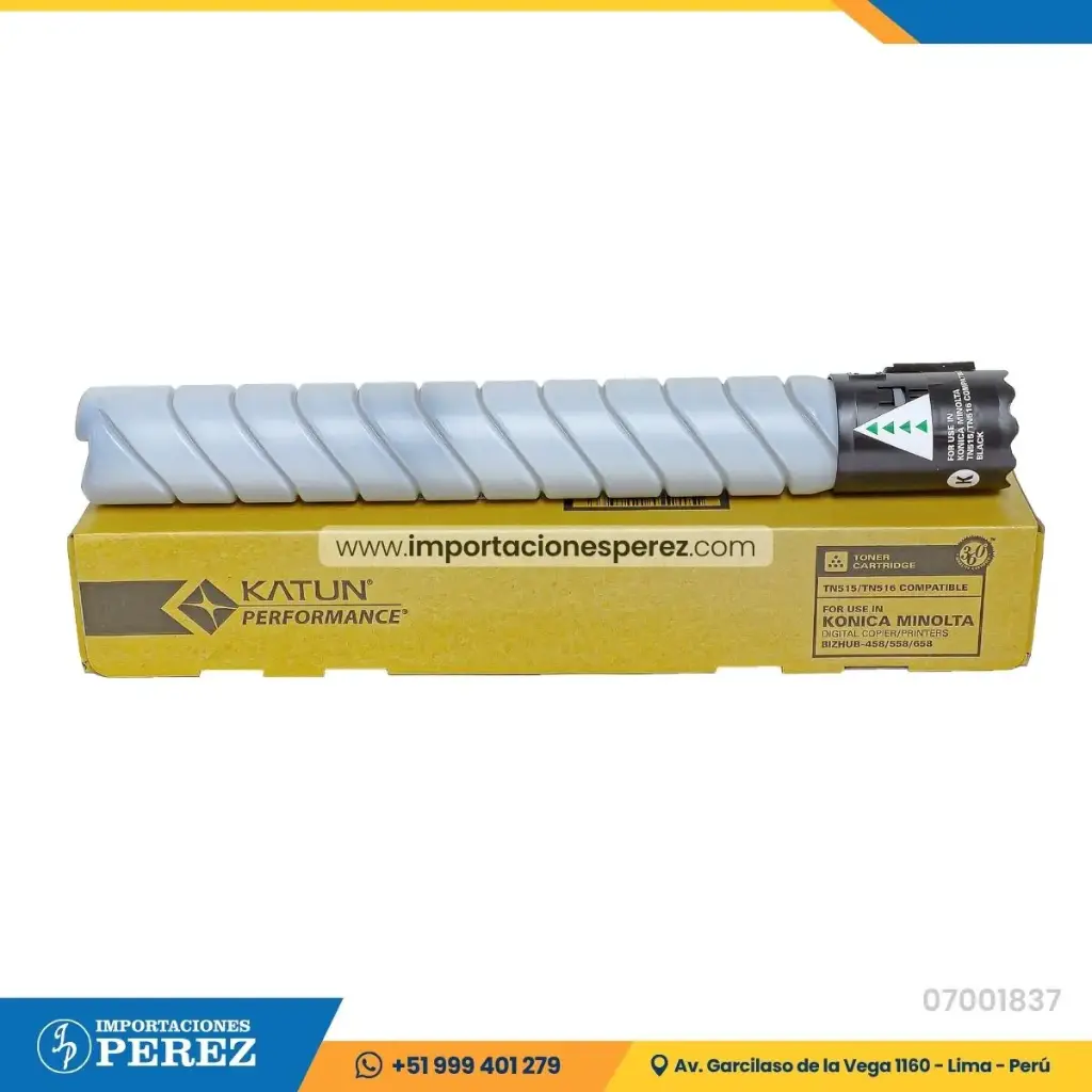 Toner Cartucho Black Konica Minolta [Katun Performance] TN515/TN516 547g 