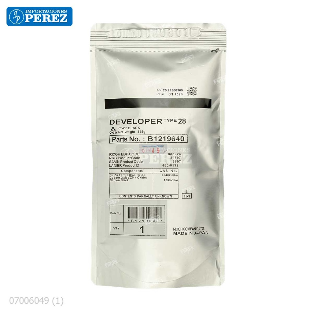 Revelador [Ricoh - Original] 345g Type 28 