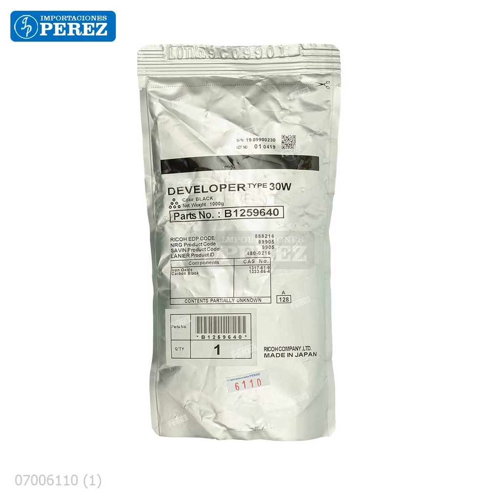Revelador [Ricoh - Original] Negro (Type 30W) 