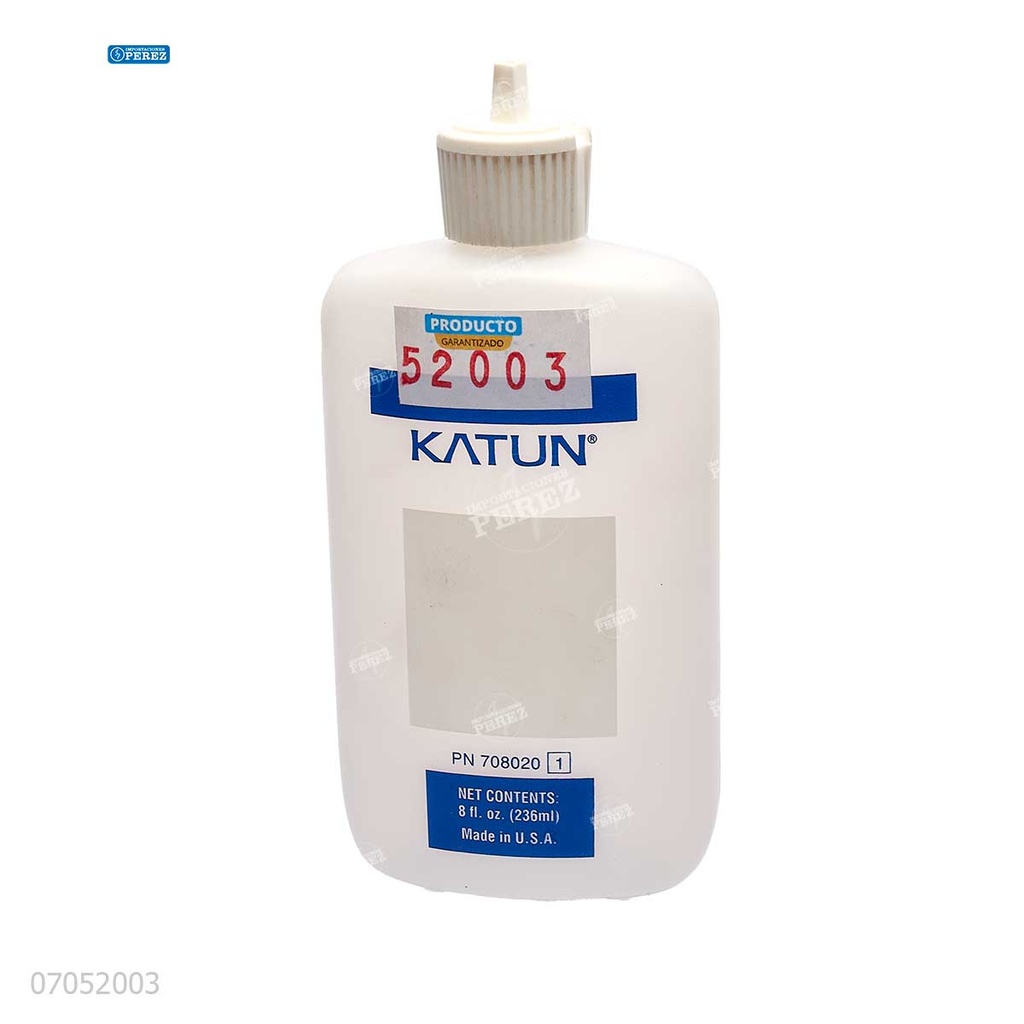 Botella [Katun Perfomance] Plastica c/apriete Blanco (236ml) Para uso Técnico Ricoh/Canon/Sharp/Toshiba [.708020/-]