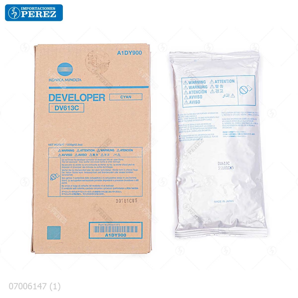 Revelador Cyan DV613C 1200g [Original - Konica Minolta]