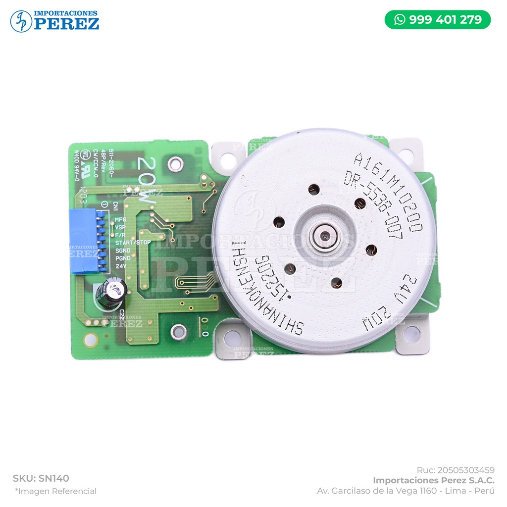 Motor Faja Transferencia Principal Main Drive 24V - 20W (BRUSHLESS MOTOR /20) - SEMI-NUEVO [Original - Konica Minolta]