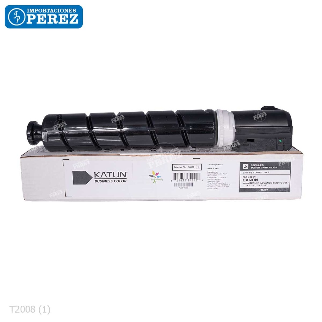 Toner Cartucho Black Canon [Katun Business Color] GPR58 329g 