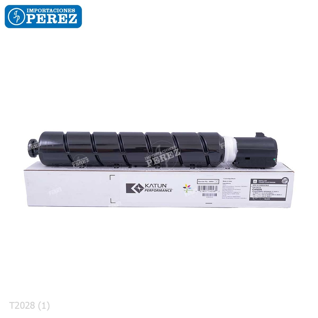 Toner Cartucho Black Canon [Katun Performance] GPR53 790g 