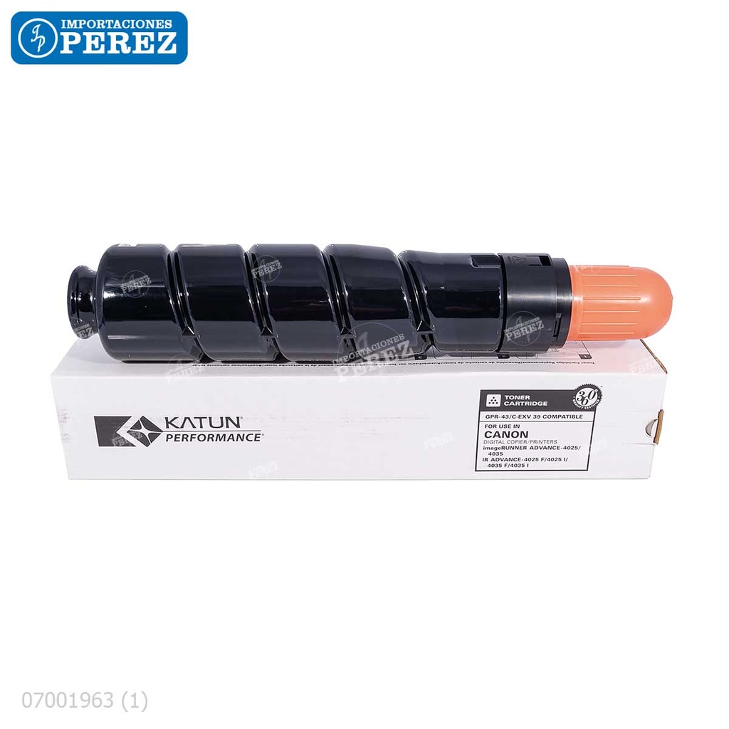 Toner Cartucho Yellow Canon [Katun Performance] GPR43 1390g
