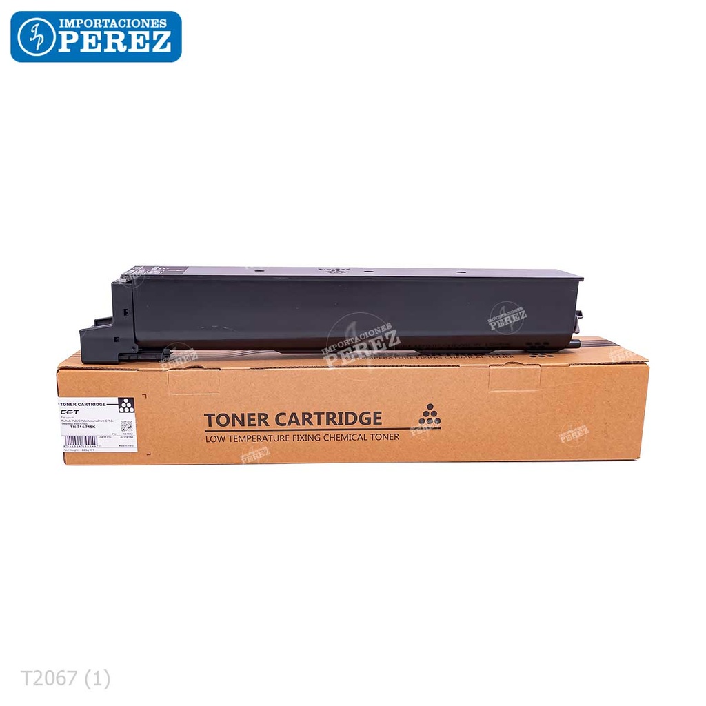 Toner Cartucho Black Konica Minolta [Cet] 110/220v TN714K/TN715K 883g 